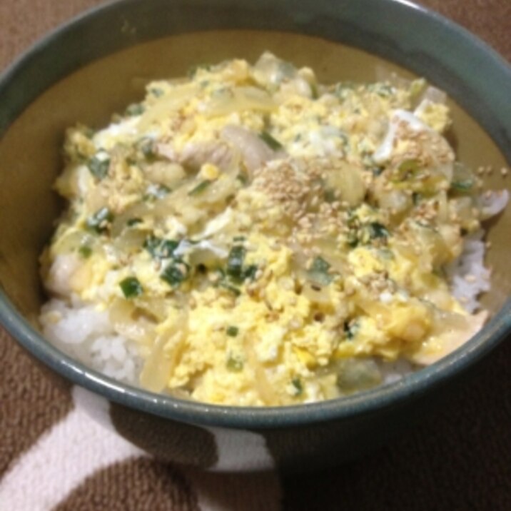 ニラ玉たぬき丼♡